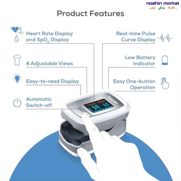 خرید پالس اکسیمتر انگشتی Beurer PO30