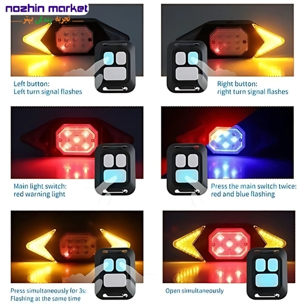 مشخصات چراغ خطر دوچرخه مدل LY-6700