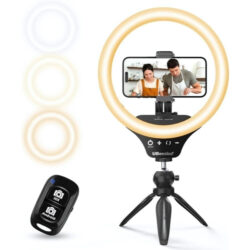 رینگ لایت رومیزی کنترل دار بلوتوثی UBeesize مدل 10,2