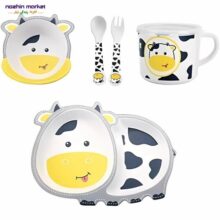 قیمت ظرف غذا 5 تیکه بامبو گاو