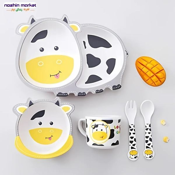 قیمت ظرف غذا 5 تیکه بامبو گاو