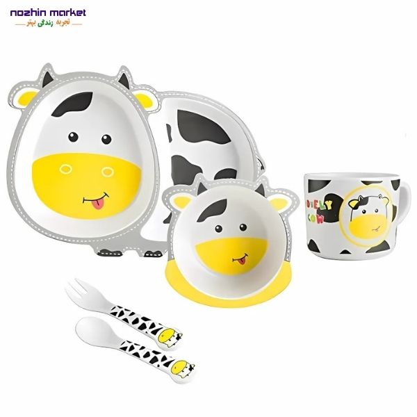 قیمت ظرف غذا 5 تیکه بامبو گاو