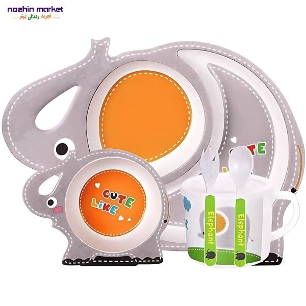 قیمت ظرف غذا 5 تیکه بامبو فیل