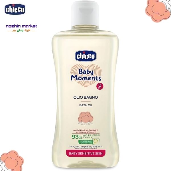 خرید روغن حمام چیکو Baby Moments حجم 200 میل