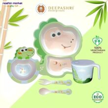 قیمت ظرف غذا 5 تیکه بامبو دایناسور