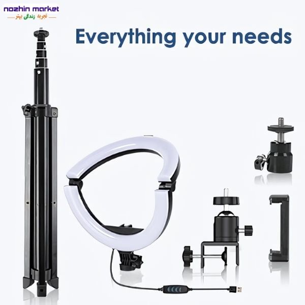 خرید رینگ لایت حرفه ای تاشو همراه سه پایه MACTREM M-A041