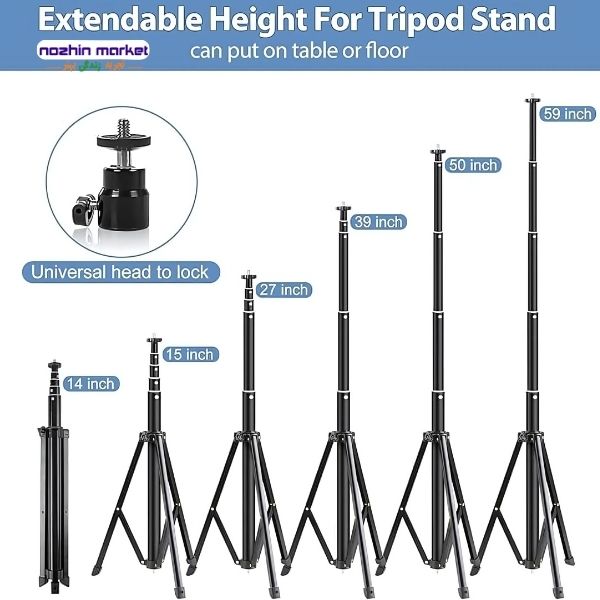 خرید رینگ لایت حرفه ای تاشو همراه سه پایه MACTREM M-A041